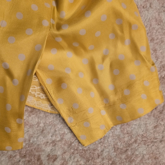 Yellow Polka Dot Vintage Women's Dress - Picture 11 of 12